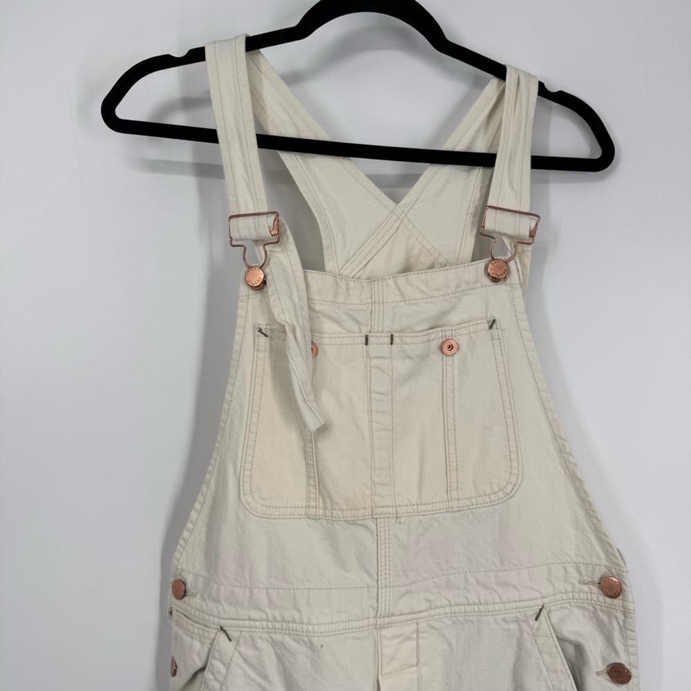 Free People Cream Denim Overalls - Picture 4 of 12